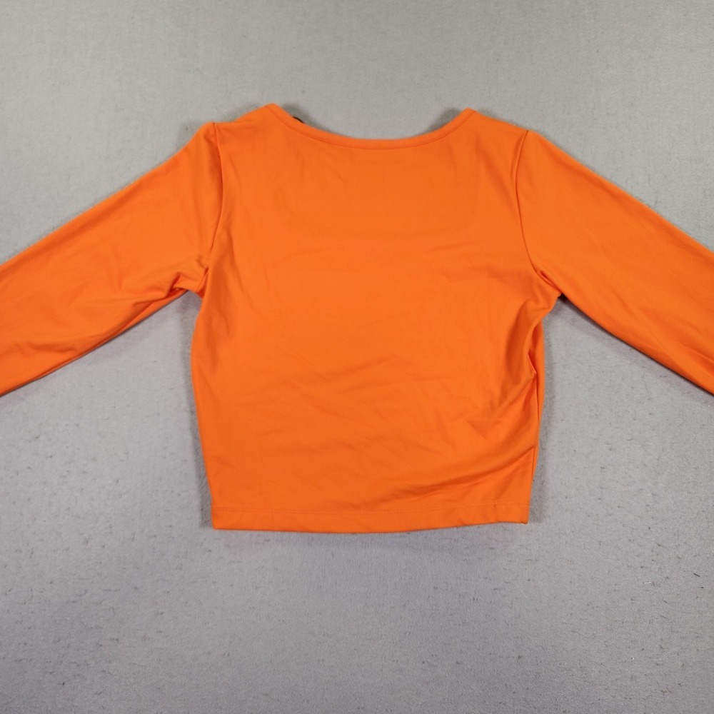 New Era Women's S Orange Long Sleeve Crop Top Cleveland Browns NFL Football NWT - Picture 10 of 10